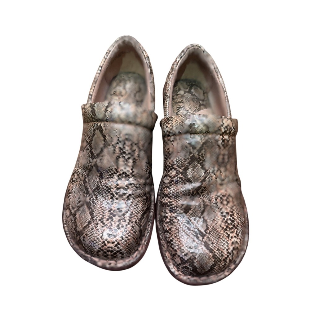 BOC Womens Clogs Brown Snakeskin Print Comfort Slip On Shoes Size 8